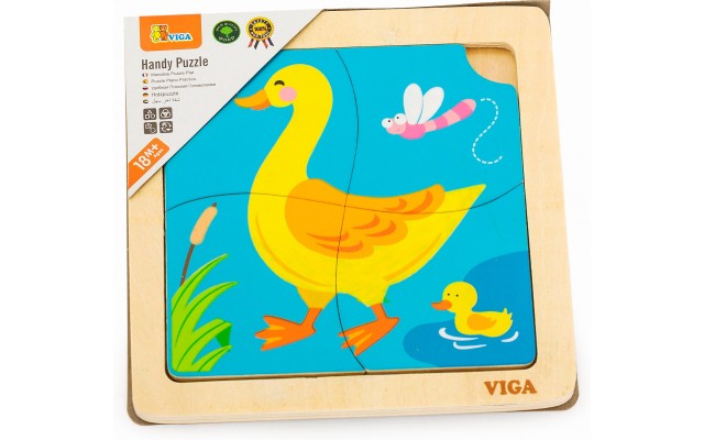 Деревянный пазл-вкладыш Viga Toys Уточки, 4 эл. (51314)