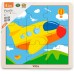 Дерев'яна рамка-вкладиш Viga Toys Літак, 9 ел. (51447) title=
