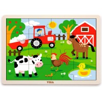 Дерев'яний каркас вкладиш Viga Toys На фермі, 16 ел. (51448)