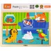 Дерев'яна рамка-вкладиш Viga Toys Домашні улюбленці, 16 ел. (51453) title=