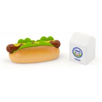Игрушечная еда Viga Toys Деревянные хот-дог и пакет молока (51601)