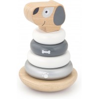 Игрушка пирамидка Viga Toys Собачка неваляшка деревянная (51613)