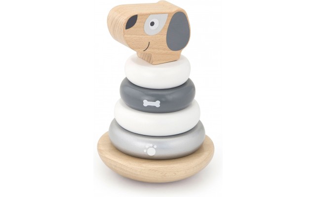 Іграшкова пірамідка Viga Toys Puppy Dog неваляшка дерев'яна (51613)