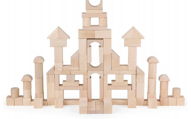 Класичні дерев'яні кубики Viga Toys 100 шт. (51623)