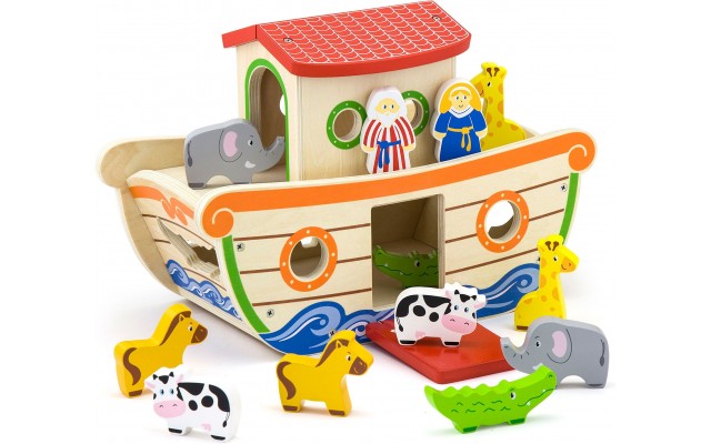 Деревянный набор-сортер Viga Toys Ковчег со зверушками (51625)