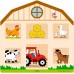 Настенный деревянный бизиборд Viga Toys Фермерский домик (51627) title=
