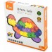Деревянные пазлы с буквами и числами Viga Toys Собери черепаху (55250) title=
