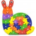 Дерев'яні пазли з літерами Viga Toys Збери равлика, 26 ел. (55252) title=