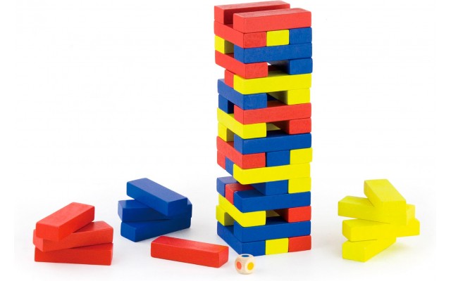 Настольная игра из дерева Viga Toys Цветная дженга (56215)