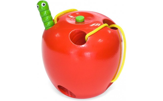 Дерев'яна гра-шнурівка Viga Toys Яблучко (56276)
