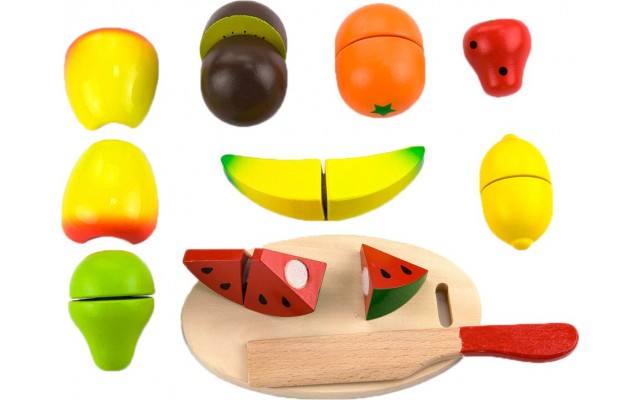 Игрушечная еда Viga Toys Нарезанные фрукты из дерева (56290)