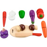 Іграшкова їжа Viga Toys Нарізані овочі з дерева (56291)