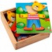 Игровой набор деревянных пазлов Viga Toys Гардероб мишки (56401) title=