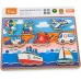 Рамка-вкладиш з дерева Viga Toys Транспорт (56436) title=