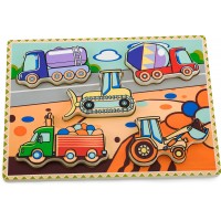 Рамка-вкладиш з дерева Viga Toys Спецтранспорт (56439)
