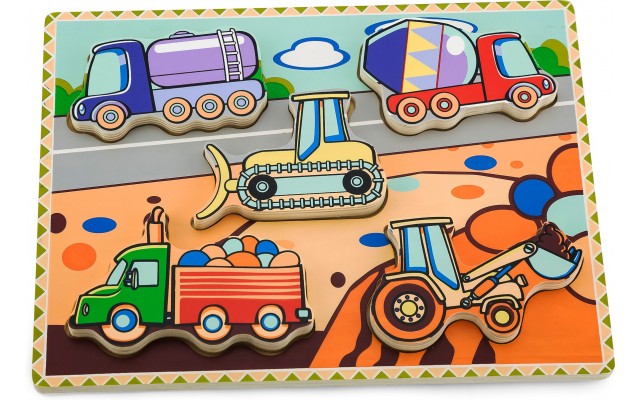 Рамка-вкладиш з дерева Viga Toys Спецтранспорт (56439)