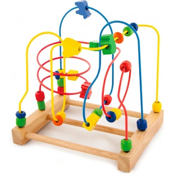 Деревянная игра Viga Toys Пальчиковый лабиринт с бусинами и фигурками (58374)