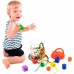 Дерев'яна гра-шнурівка Viga Toys Різнокольорові намистини, 30 шт. (58466) title=