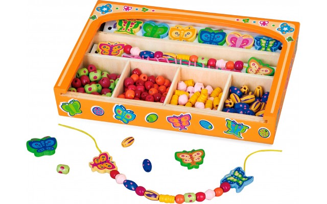 Набір з намистинками Viga Toys Намисто з метеликів, 192 шт. (58550)