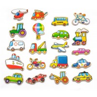 Набір магнітних фігурок Viga Toys Транспорт, 20 шт. (58924)