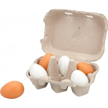 Іграшкова їжа Viga Toys Дерев'яні яйця в лотку, 6 шт (59228)