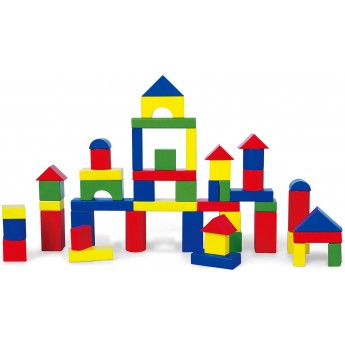 Набір кубиків Viga Toys Барвисті дерев'яні блоки 50 шт, 3.5 см (59542)