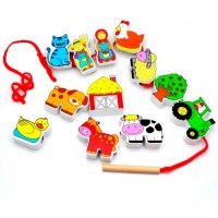 Дерев'яна іграшка шнурівка Viga Toys Ферма (59548)