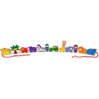 Дерев'яна іграшка шнурівка Viga Toys Зоопарк (59549)