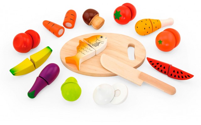 Іграшкові продукти Viga Toys Нарізана їжа з дерева (59560)