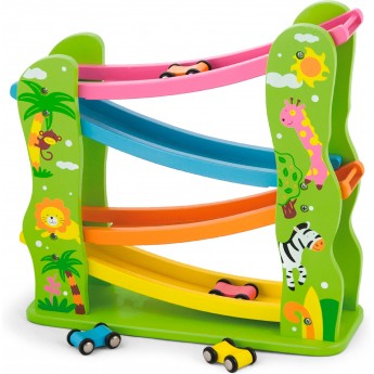 Игровой набор Viga Toys Деревянный автотрек с машинками (59610)