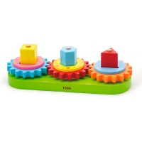 Дерев'яна іграшка Viga Toys Пірамідка-шестерні (59611)