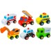 Набір дерев'яних машинок Viga Toys Спецтранспорт, 6 шт (59621) title=