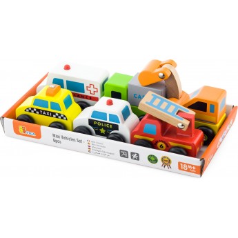 Набор деревянных машинок Viga Toys Спецтранспорт, 6 шт (59621)
