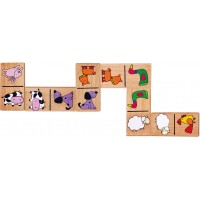 Детская игра Viga Toys Деревянное домино: зверята (59622)