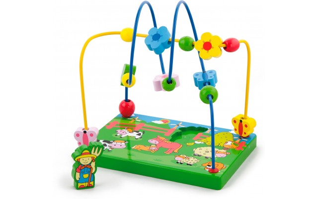 Деревянный пальчиковый лабиринт Viga Toys Ферма (59664)