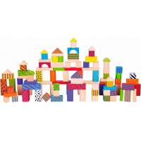 Набор деревянных кубиков Viga Toys Узорчатые блоки 100 шт., 3 см (59696)