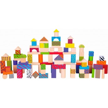 Набор деревянных кубиков Viga Toys Узорчатые блоки 100 шт., 3 см (59696)