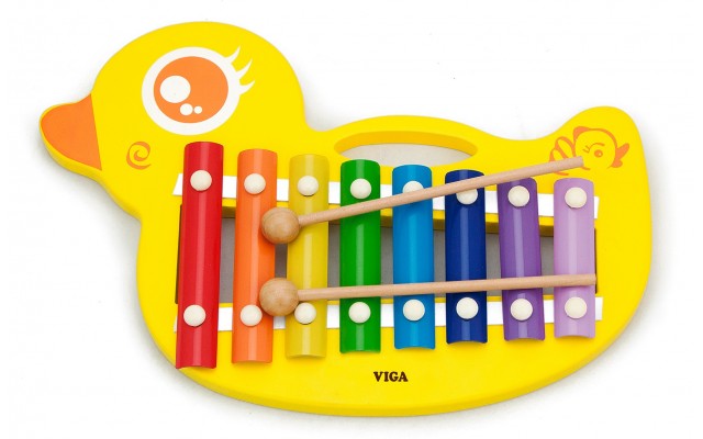 Музыкальная игрушка Viga Toys Ксилофон-утенок, 8 тонов (59769)