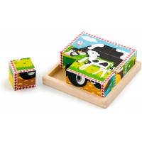 Дерев'яні кубики-пазл Viga Toys Ферма (59789)
