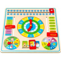 Навчальний набір Viga Toys Дерев'яний календар з годинником (59872)