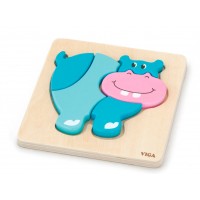 Деревянный мини-пазл Viga Toys Бегемотик (59932)