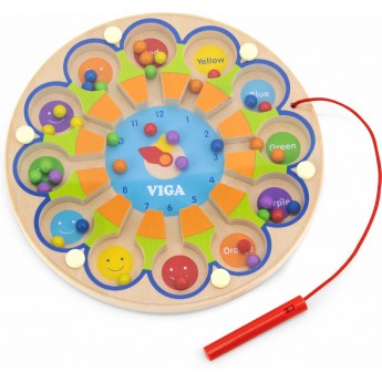 Розвивальна гра Viga Toys Магнітний лабіринт Годинник (59980)