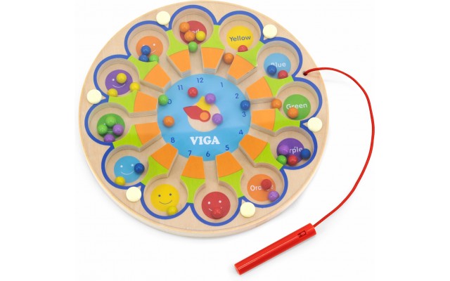 Розвивальна гра Viga Toys Магнітний лабіринт Годинник (59980)