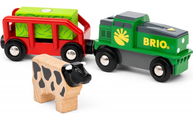 Игрушка поезд BRIO Ферма на батарейках (36018)