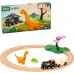 Детская деревянная круговая железная дорога BRIO Динозавры (36098) title=