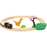 Детская деревянная круговая железная дорога BRIO Динозавры (36098)