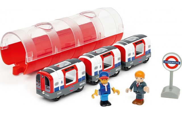 Іграшка поїзд BRIO Лондонське метро з тунелем (36085)