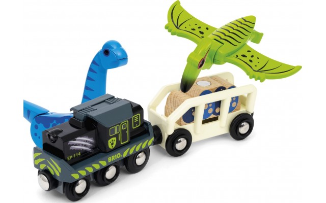 Игрушка поезд BRIO на батарейках с динозаврами (36096)