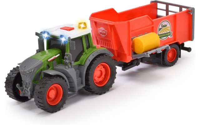 Игрушка трактор Dickie Toys Фендт с прицепом, светом и звуком 26 см (3734001)