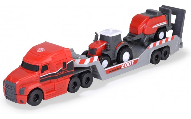 Игрушка тягач с трактором Massey Ferguson Dickie Toys Перевозчик фермерской техники 32 см (3735004)